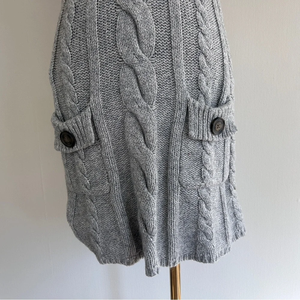 Y2K ABERCROMBIE Cable Knit V-Neck Sweater Dress Preppy Coquette Kid L / Women XS
